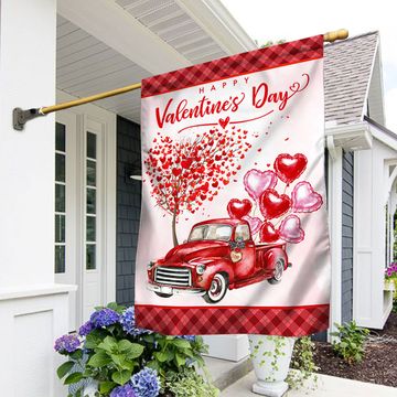 Discover Happy Valentine's Day Flag Truck Loads Of Love