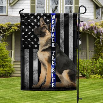 Discover German Shepherd K-9 We Back the Blue Thin Blue Line Flag
