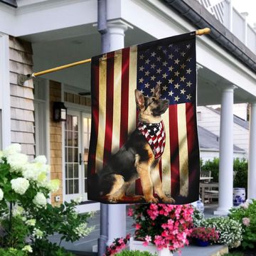 Discover German Shepherd American Flag 3-Day Shipping