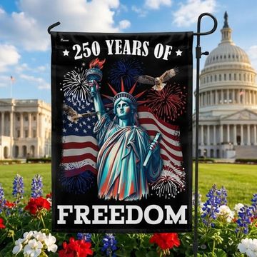 Discover 250 Years of Freedom American Flag - Patriotic Independence Day Banner