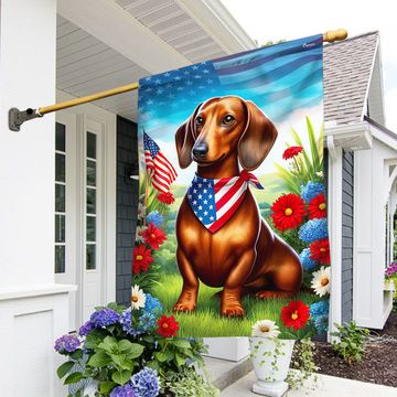 Discover Flagwix American Flag - Patriotic Dachshund Wiener Dog 4th Of july Flag Wrapped in Glory