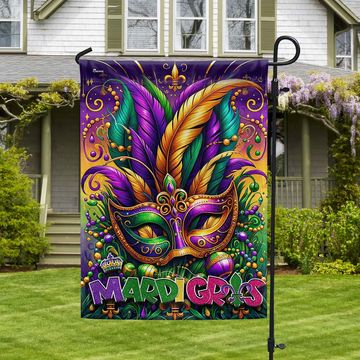 Discover FLAGWIX  Mardi Gras Masquerade Beads Flag