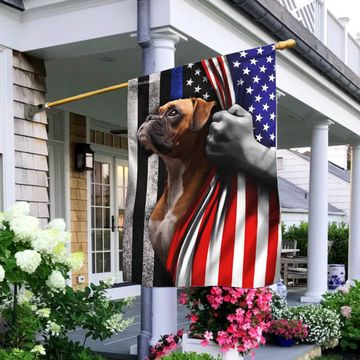 Discover Boxer. The Thin Blue Line America US Flag