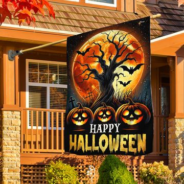 Discover Happy Halloween Pumpkins Flag