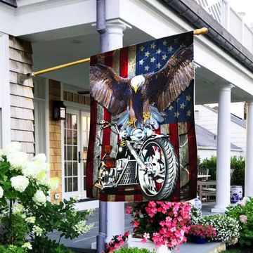 Discover American Rider Motorcycle Flag