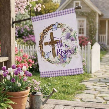 Discover Easter Cross He Is Risen Flag