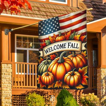 Discover Fall Pumpkins Welcome Fall American Flag