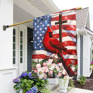 Discover Cardinal God Bless America 4th of july Independence Day Memorial Day Flag