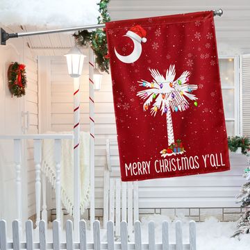 Discover South Carolina Christmas Flag Sabal Palmetto With Light TQN657Fv1
