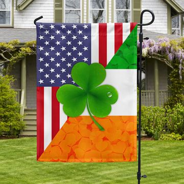 Discover Irish Shamrock American Flag