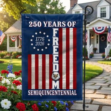 Discover 250 Years of Freedom Flag | 1776-2026 Semiquincentennial Decorative Flag