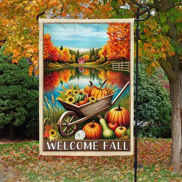 Discover Welcome Fall Flag Fall Pumpkins Harvest Flag