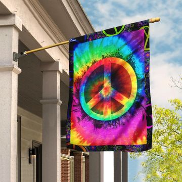 Discover Hippie Peace and Love Flag 3-Day Shipping
