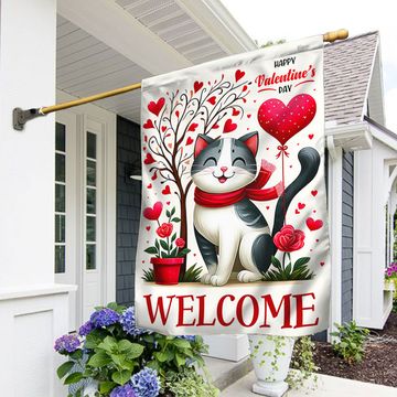 Discover FLAGWIX  Cat Happy Valentine's Day Flag