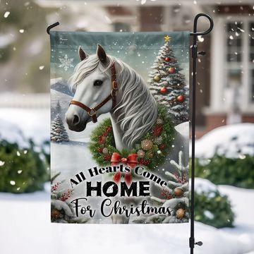 Discover Horse Christmas Flag All Hearts Come Home For Christmas Flag