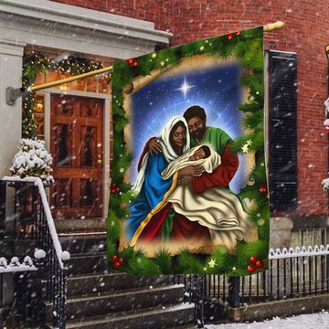 Discover African American Black Holy Family Flag Nativity Scene