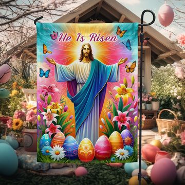 Discover FLAGWIX  He Is Risen Resurrection of Jesus Easter Day Flag