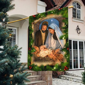 Discover Jesus Is The Reason Christmas Flag Jesus Is Born Nativity Of Jesus TQN521Fv2