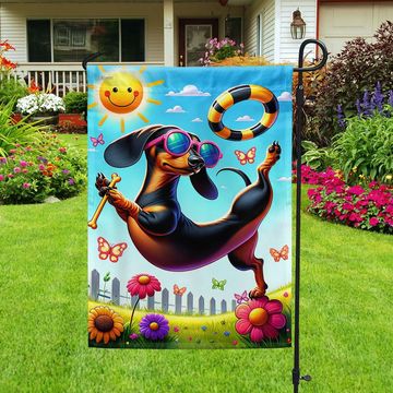 Discover FLAGWIX Funny Dachshund In Summer Flag
