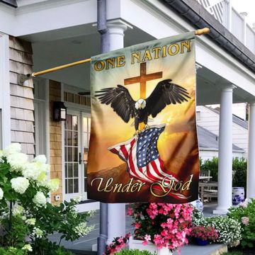 Discover One Nation Under God. Christian. Eagle Flag