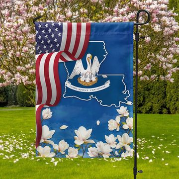 Discover Louisiana Magnolia Flower Flag MLN1111Fv3