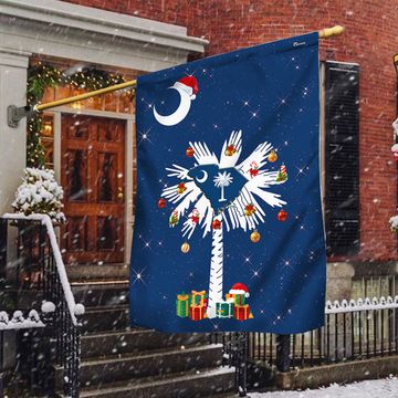 Discover South Carolina Christmas Flag