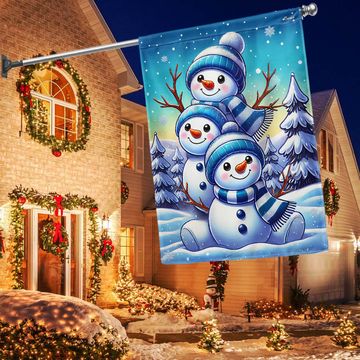 Discover Let It Snow Snowman Christmas Flag
