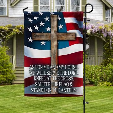Discover FLAGWIX  Jesus Cross Patriotic Flag As For Me And My House We Will Serve The Lord Flag