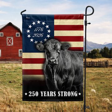 Discover 250 Years Strong Black Angus Cattle 1776 2026 Farmhouse Patriotic Decor