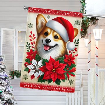 Discover Corgi Dog Merry Christmas Flag