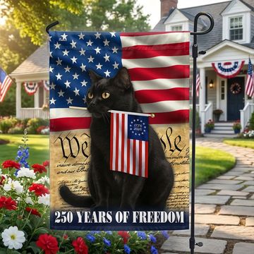 Discover Patriotic Cat Flag, 250 Years of Freedom We The People US Flag