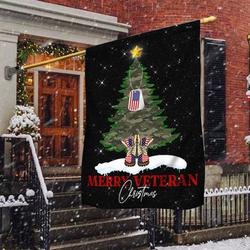 Discover Merry Veteran Christmas Flag, Veterans Day Flag, American Flag