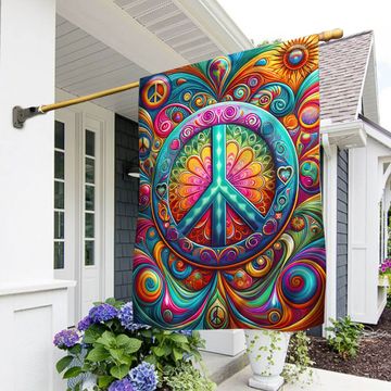Discover FLAGWIX  Hippie Peace Sign Flag