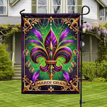 Discover Mardi Gras Fleur-de-lis Louisiana Flag, New Orleans Mardi Gras Party Decorations
