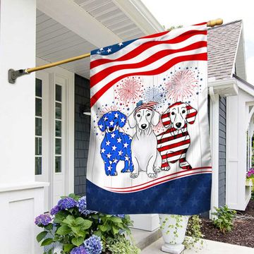 Discover Dachshund American Flag FLAGWIX  ™ Decorative Flag With Dog Dachshund