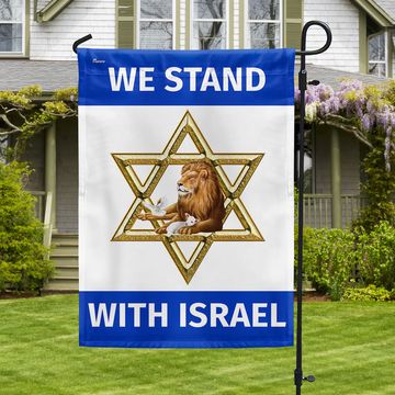 Discover Israel Jewish We Stand With Israel Lion of Judah Flag
