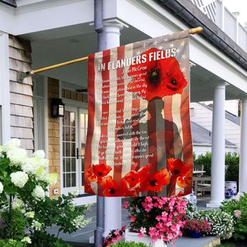 Discover In Flanders Fields, Poppy American Flag