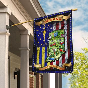 Discover Indiana. It's Where My Story Begins Flag