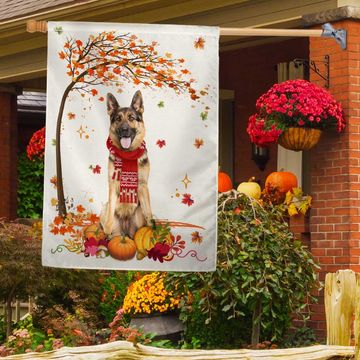 Discover German Shepherd Fall Flag