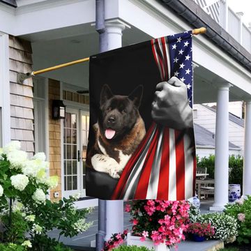 Discover American Akita U.S. Flag TRL772Fv30