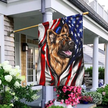 Discover German Shepherd American Flag