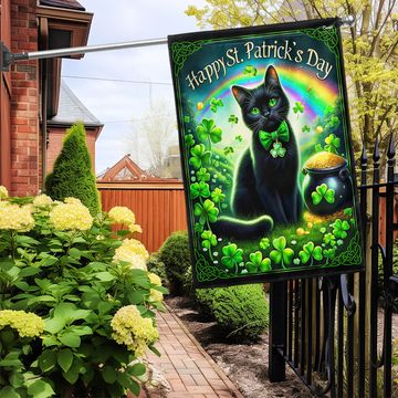 Discover FLAGWIX  Black Cat St. Patrick's Day Flag