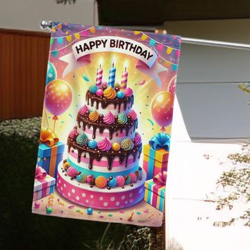 Discover Happy Birthday Celebration Flag