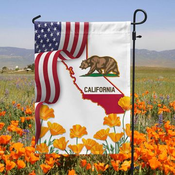 Discover California State With California Poppy Flag MLN1111Fv4