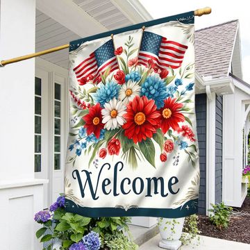 Discover Flagwix American Flag - Patriotic Floral 4th Of july Welcome Flag