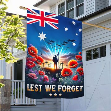 Discover FLAGWIX  Australian Veteran Anzac Day Lest We Forget Flag