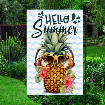 Discover Hello Summer Pineapple Flag