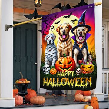 Discover Labrador Retriever Dog Halloween Flag