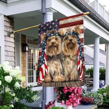 Discover 2 Yorkshire Terrier Dog Flag Charming Dog NTB216Fv19