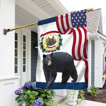 Discover West Virginia Black Bear Flag MLN1141Fv22
